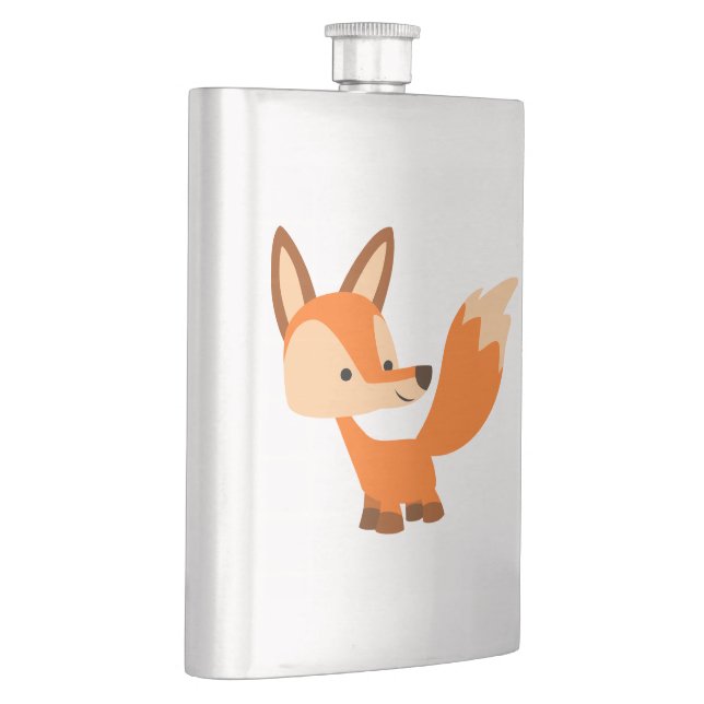 Niedlich Friendly Cartoon Fox Classic Flask Flachmann (Rechts)