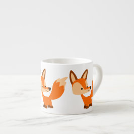 Niedlich Friendly Cartoon Fox Espresso Tasse