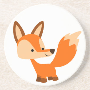 Niedlich Friendly Cartoon Fox Untersetzer