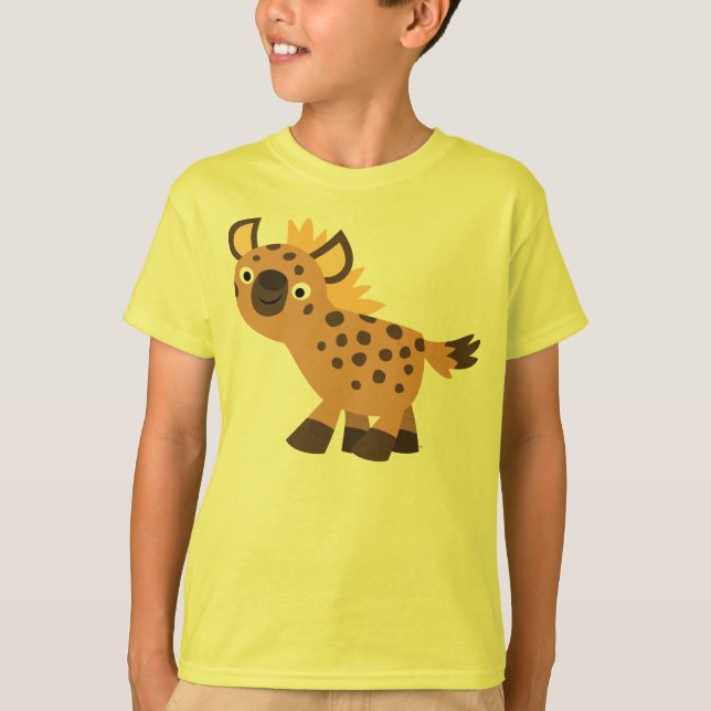 Niedlich Friendly Cartoon Hyena Children T - Shirt (Vorderseite)