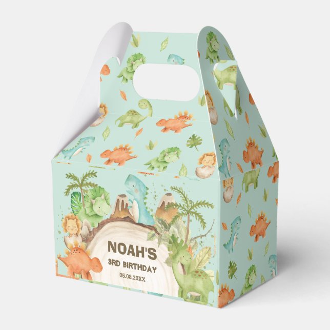 Niedlich Friendly Dinosaurier Boy Birthday Baby Du Geschenkschachtel (Vorderseite)