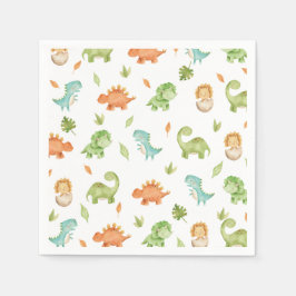 Niedlich Friendly Dinosaurs Party T-Rex Brontosaur Serviette