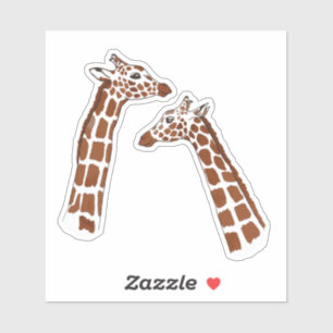 Niedlich Friendly Giraffes Animal Water Aufkleber