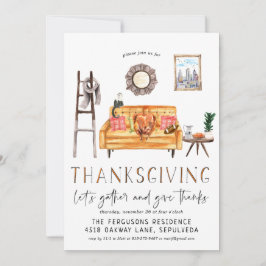 Niedlich Friendsgiving Erntedank Dinner Einladung