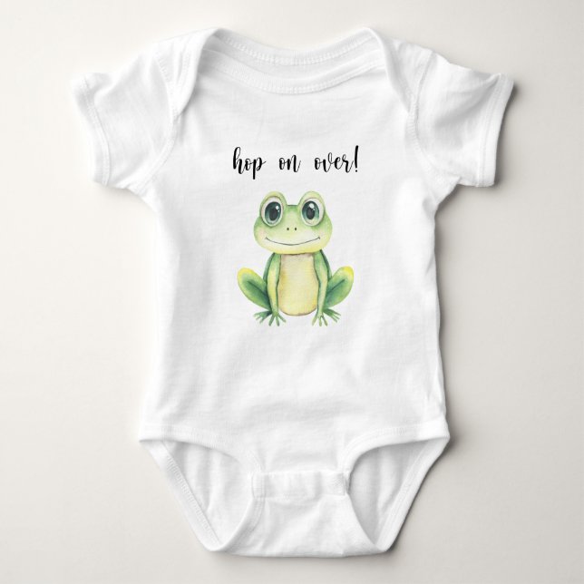 Niedlich Frog Baby Dusche Strampler (Vorderseite)