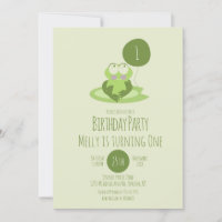 Niedlich Frog Birthday Party Ballon Green Lily Pad