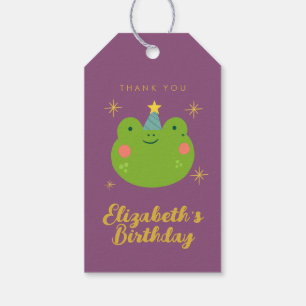Niedlich Frog Birthday vielen Dank Geschenkanhänger
