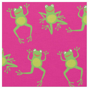Niedlich Frog Cartoon Kinder Pink Girls Stoff