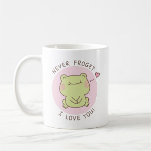 Niedlich Frog Liebe Puff Niemals Frogret I Liebe S Kaffeetasse