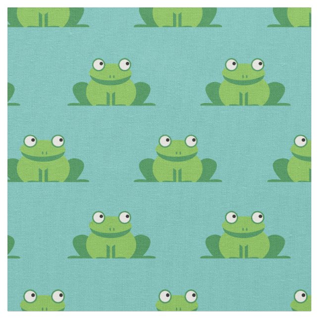 Niedlich Frogs Kinder Baby Kinderzimmer Stoff (Nahaufnahme)
