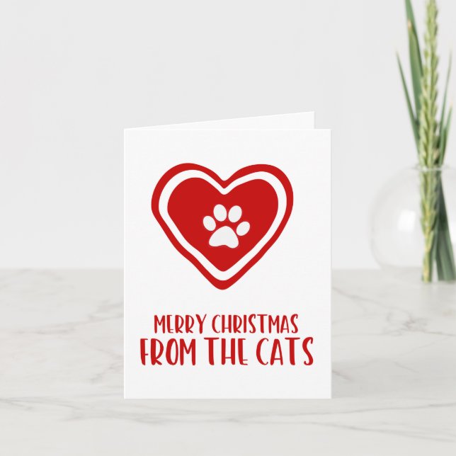 Niedlich frohe Weihnachten aus der Cats Xmas Card (Vorderseite)