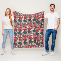 Niedlich frohe Weihnachten - Feiertag Fleecedecke