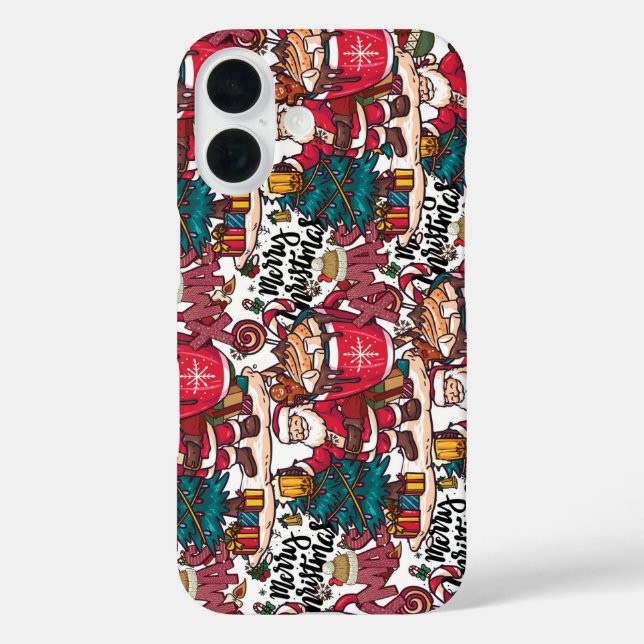 Niedlich frohe Weihnachten - Feiertag iPhone 16 Hülle (Rückseite)