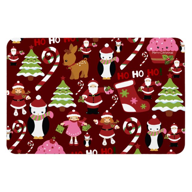 Niedlich frohe Weihnachten Weihnachten Weihnachten Magnet (Horizontal)