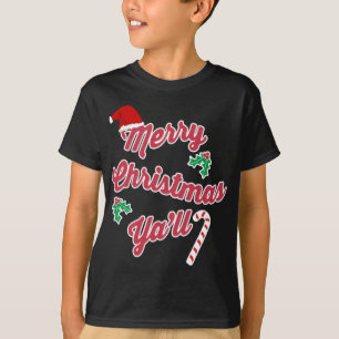 Niedlich Frohe Weihnachten Ya'll Trailer Cat T-Shirt