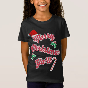Niedlich Frohe Weihnachten Ya'll Trailer Cat T-Shirt