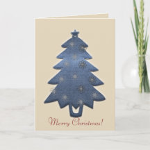 Niedlich Frohe Weihnachts-Denim-Tree-Karte