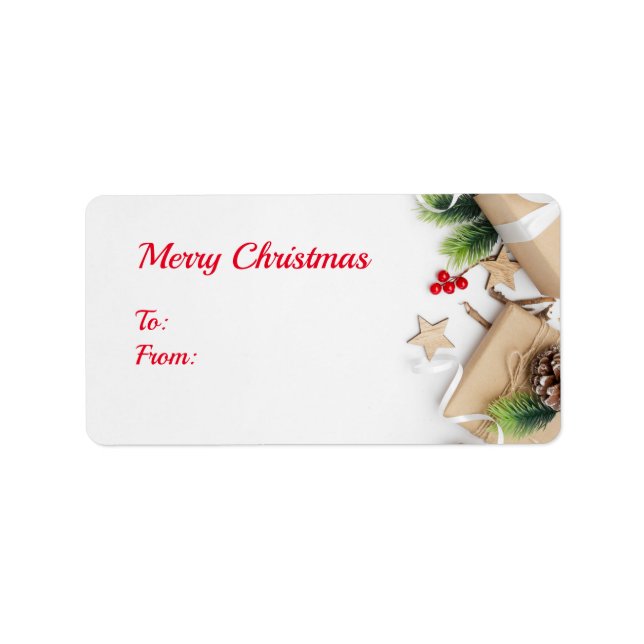 Niedlich frohe Weihnachts-Rectangle-Stickers Adressaufkleber (Vorne)