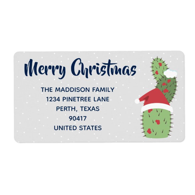 Niedlich frohe Weihnachtsfeiertage Cacti Cactus St (Vorne)
