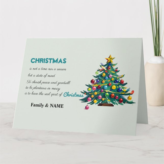 Niedlich frohe Weihnachtskarte, Frohe Weihnachtska Karte (Vorderseite)