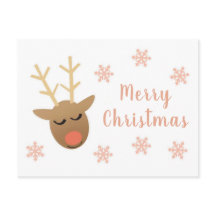 Niedlich Frohe Weihnachtsschmuck Rentier Pink Gold