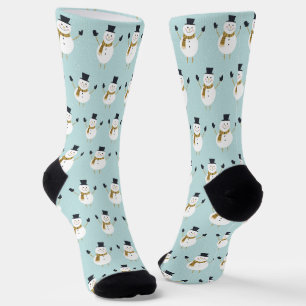 Niedlich fröhliche Snowman Pattern Weihnachten Socken