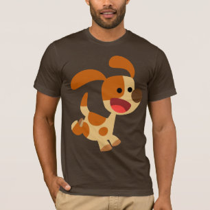 Niedlich Frolcking Cartoon Dog T - Shirt
