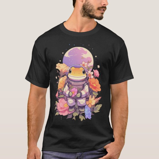 Niedlich Frosch Astronaut T-Shirt (Vorderseite)