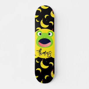 Niedlich Frosch Banana Muster Skateboard