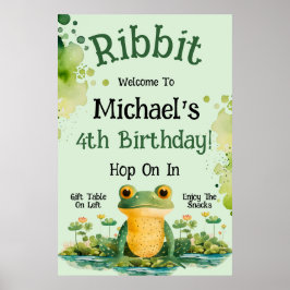 Niedlich Frosch Birthday Party Poster
