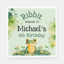Niedlich Frosch Birthday Party Serviette
