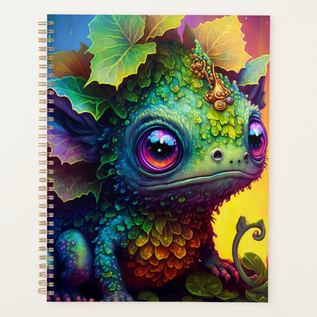 Niedlich Frosch Monster Fantasy Art Planner Planer (Vorderseite)