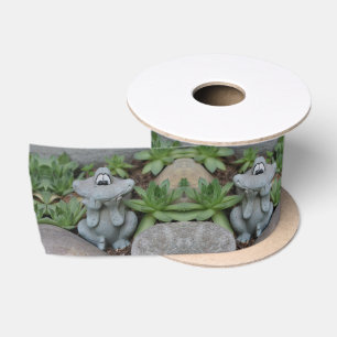 Niedlich Frosch Sukkulärer Garten Satinband