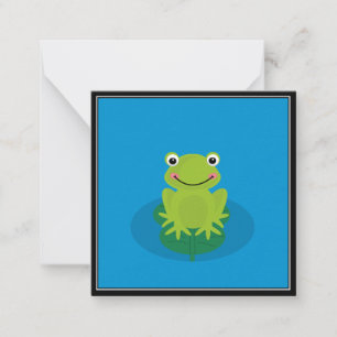 Niedlich Frosch Vielen Dank Mini-Note-Karte Mitteilungskarte