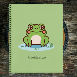Niedlich Froschgrün Notizbuch