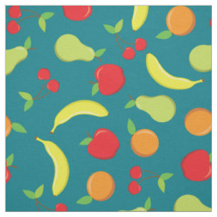 Niedlich Frucht Küche Apple Orange Banana Birne Ki Stoff