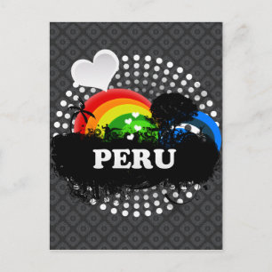 Niedlich Frucht Peru Postkarte