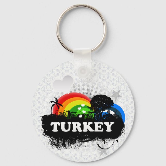 Niedlich Frucht Türkei Schlüsselanhänger (Vorderseite)