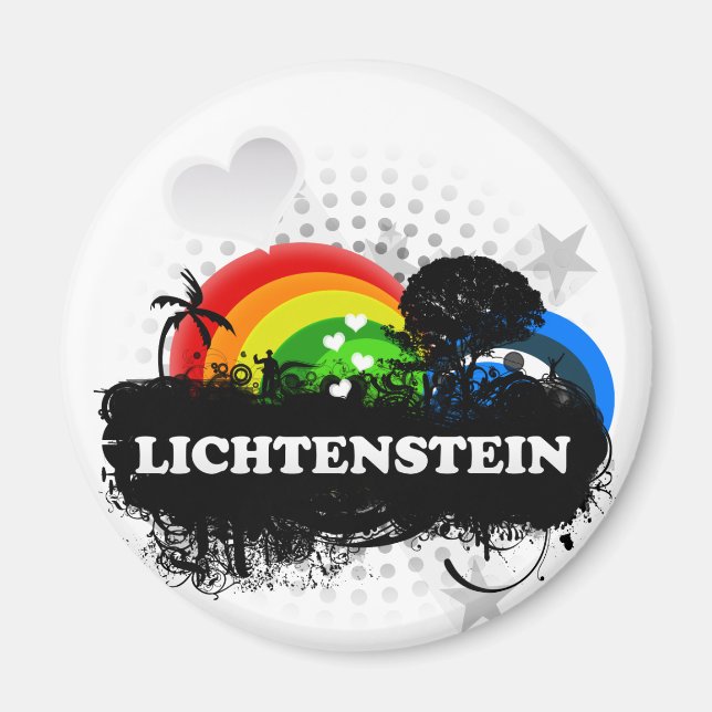 Niedlich Fruchtenstück Lichtenstein Magnet (Vorne)