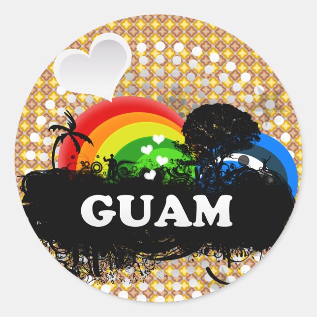 Niedlich Fruchtguam Runder Aufkleber (Vorderseite)