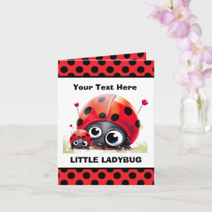 niedlich fügen Sie Ihren Zieltext kleine Ladybug h Karte