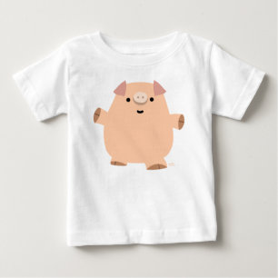 Niedlich Fun Cartoon Pig Baby T - Shirt