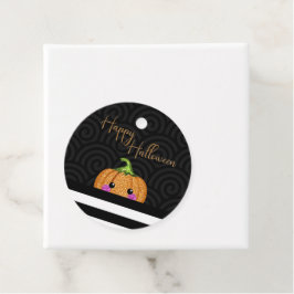 Niedlich Fun Orange Glitzer Halloween-Party Geschenkanhänger