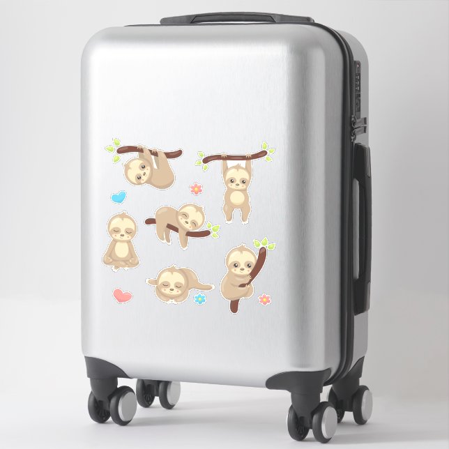 Niedlich Funny Albern Sleepy Sloth Aufkleber (Koffer)