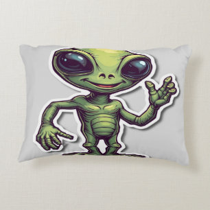 Niedlich Funny Alien - Whimsical & Playful Dekokissen