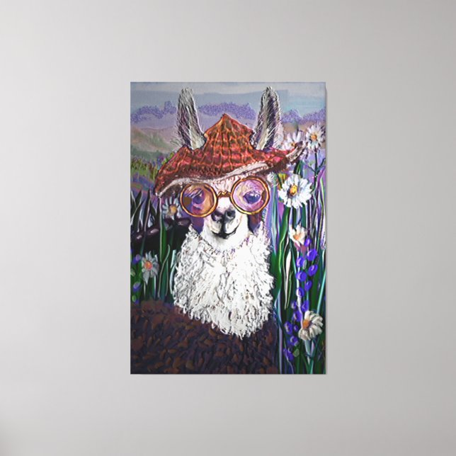 Niedlich Funny Alpaca, Behalt Dein Cooles Leinwanddruck (Vorderseite)