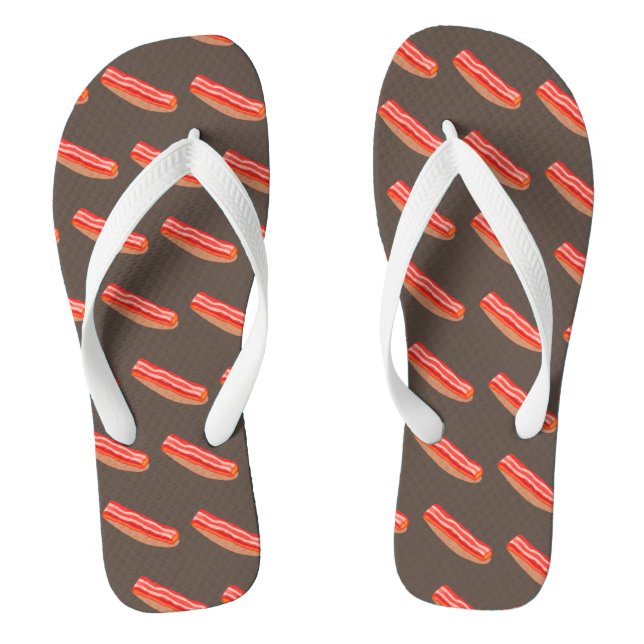 Niedlich Funny Bacon Flip Flops (Fußbett)