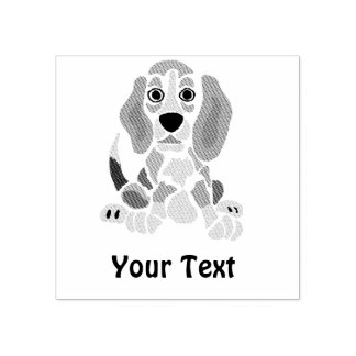 Niedlich Funny Beagle Briefmarke Gummistempel