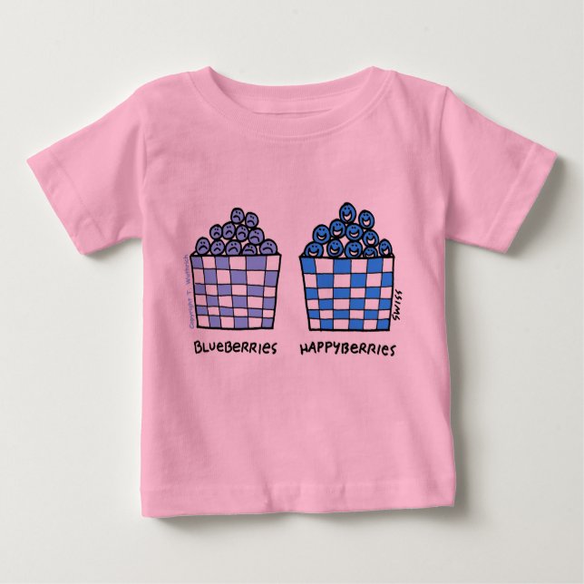 Niedlich Funny Blueberries Happyberries Baby Outer T-shirt (Vorderseite)