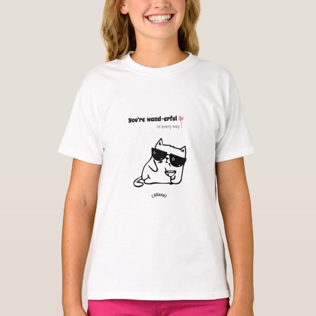 Niedlich Funny Cat GeburtstagsT - Shirt (Vorderseite)